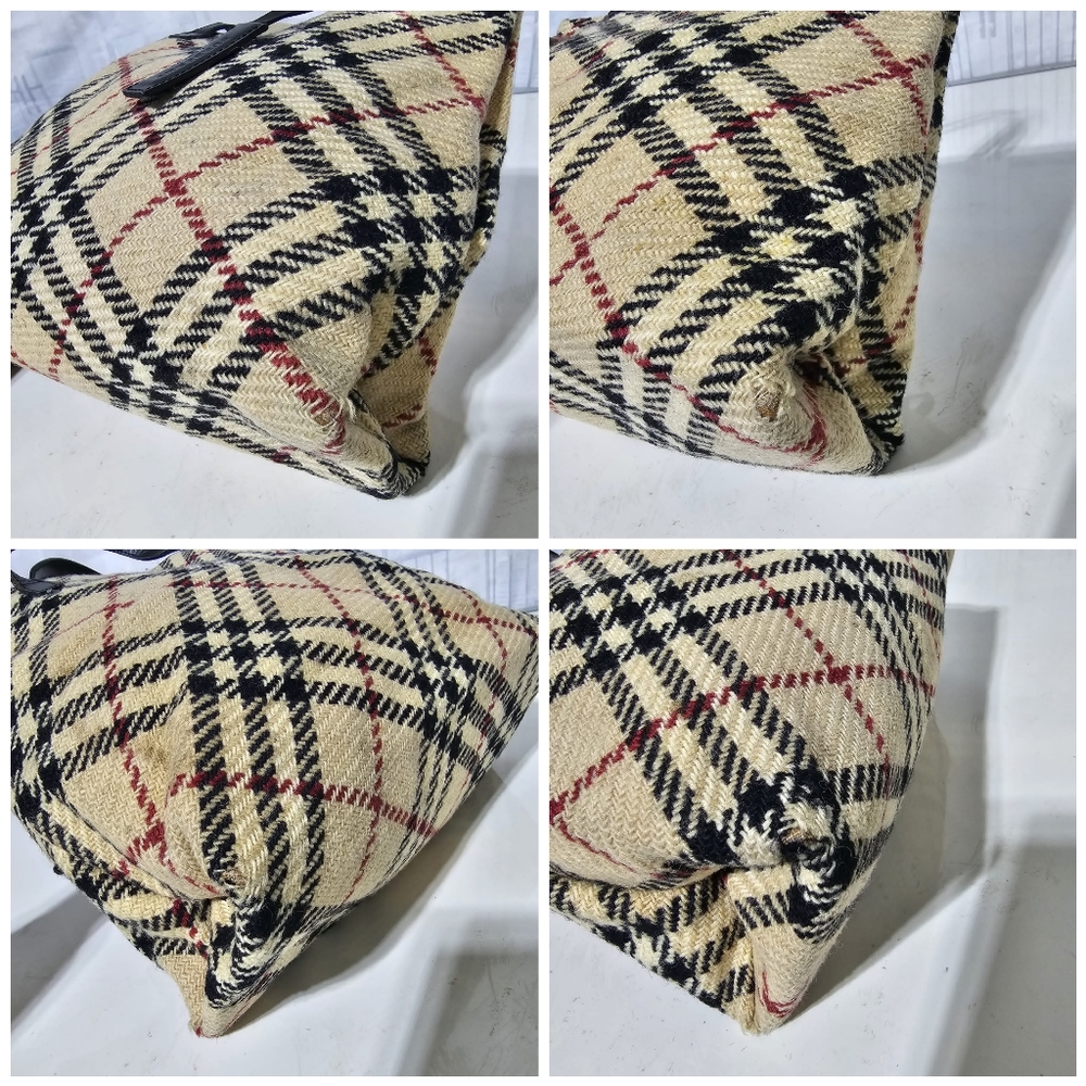 Burberry Nova Check Wool Tote Bag - Picture 8 of 10